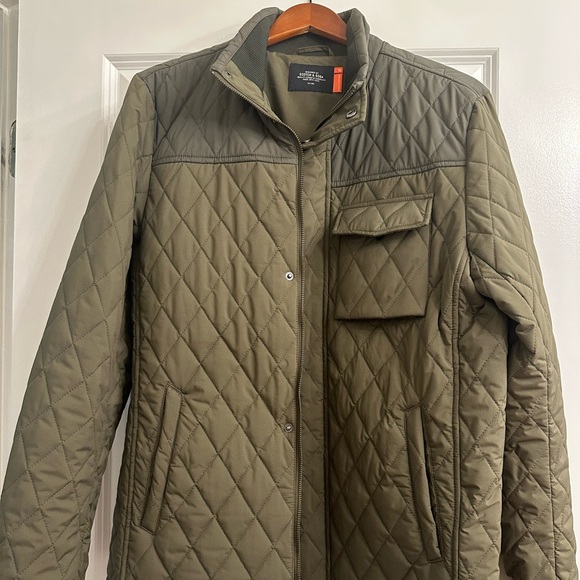 Scotch and Soda Men’s Olive Quilted Jacket Size L - Picture 1 of 3